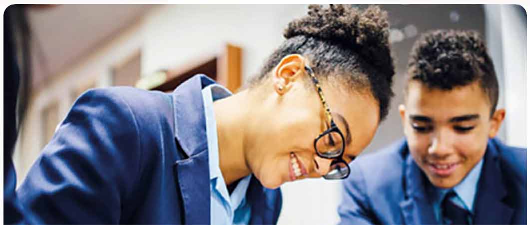 teacher and a pupil in the classroom